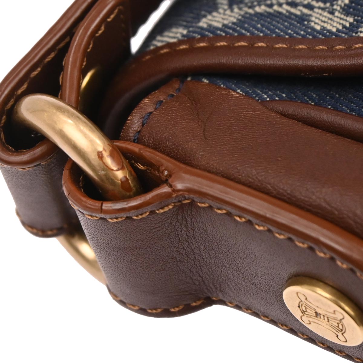 Celine * Blue Denim Macadam Shoulder Bag