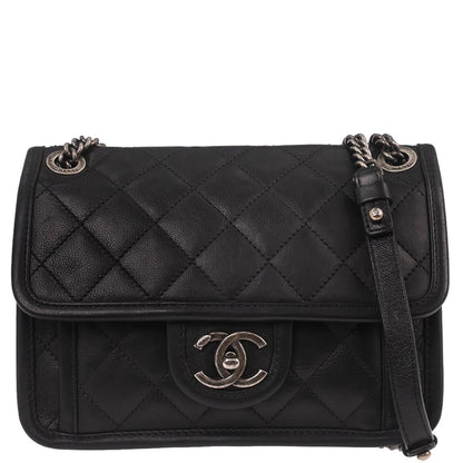 Chanel Black Calfskin French Riviera Shoulder Bag
