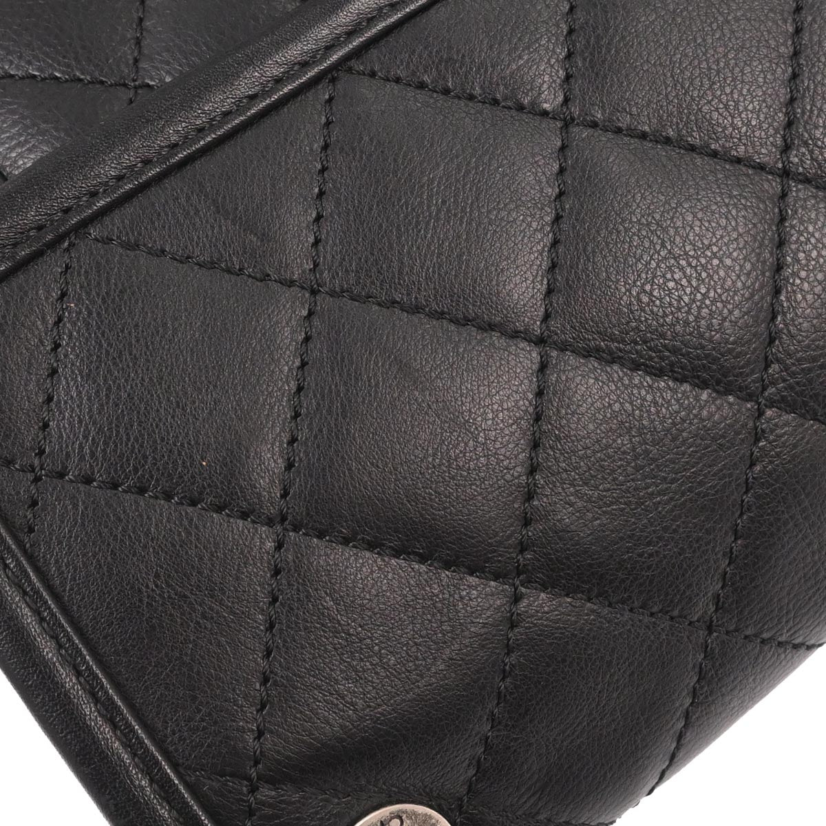 Chanel Black Calfskin French Riviera Shoulder Bag