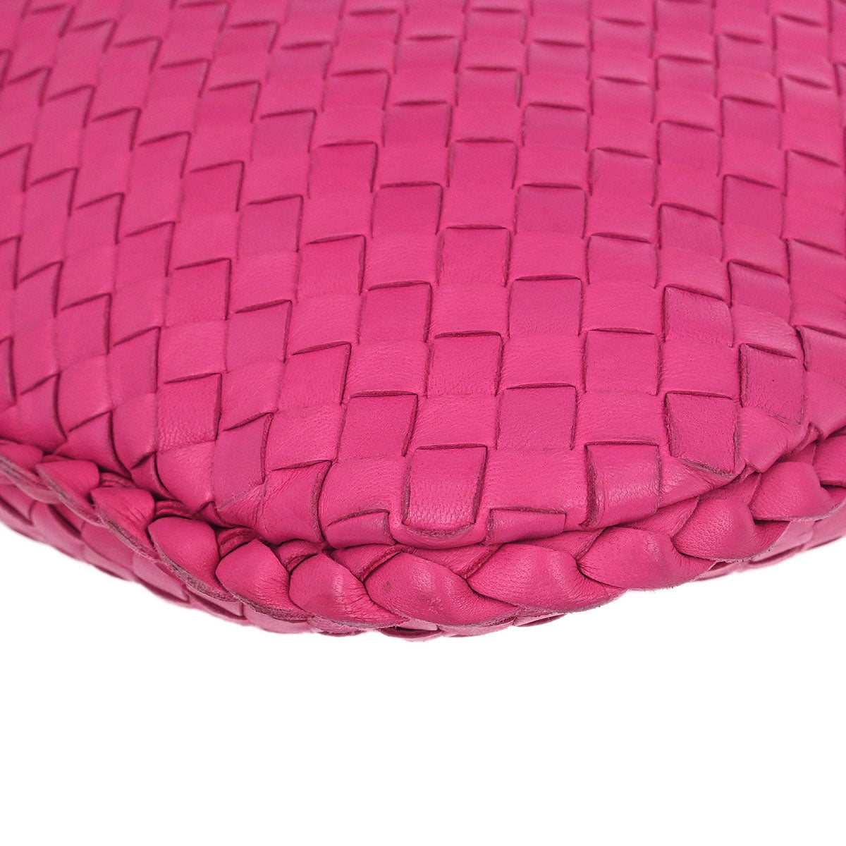 Bottega Veneta Pink Lambskin Intrecciato Hobo Handbag