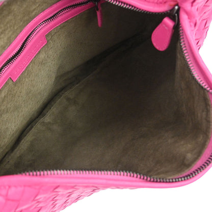 Bottega Veneta Pink Lambskin Intrecciato Hobo Handbag