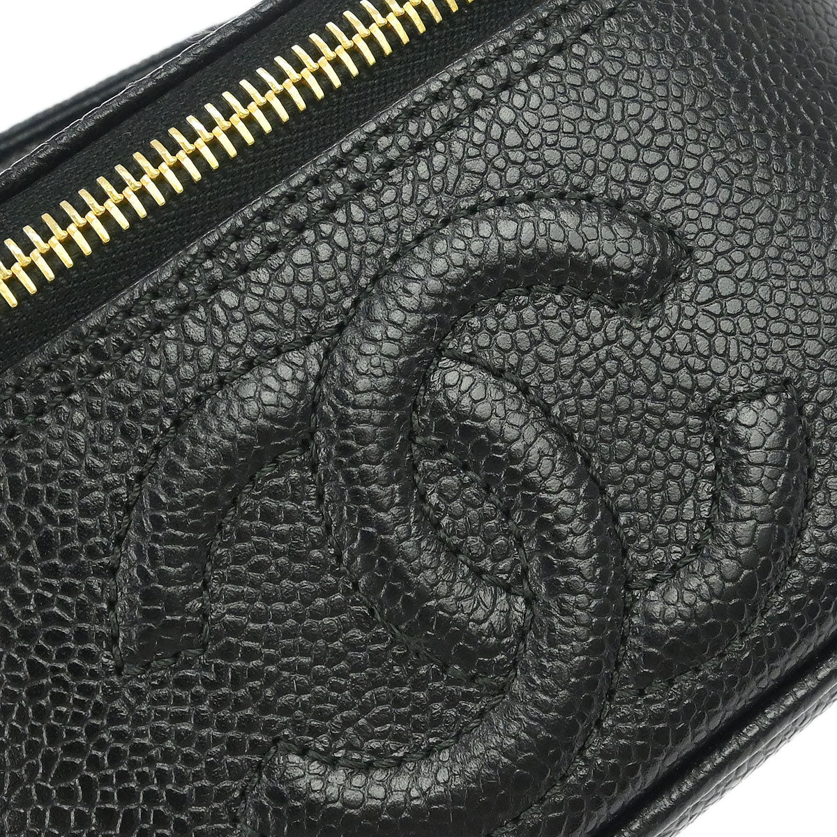 Chanel Black Caviar Skin Vanity Handbag
