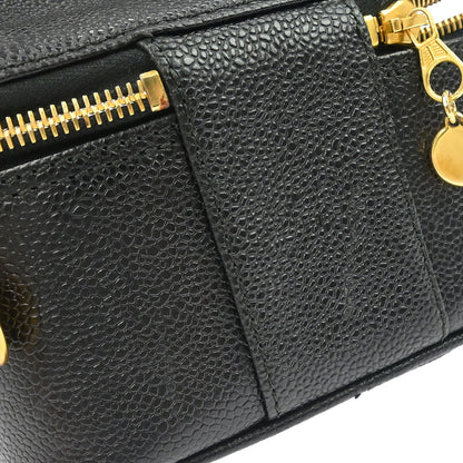 Chanel Black Caviar Skin Vanity Handbag