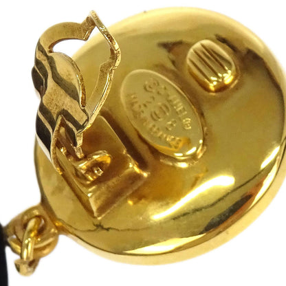 Chanel Hoop CC Dangle Clip-On Earrings Costume Pearl Gold 28