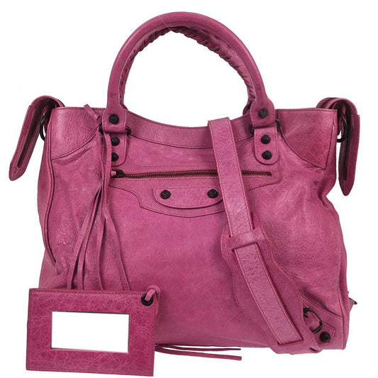Balenciaga Pink Classic Velo 2way Shoulder Handbag