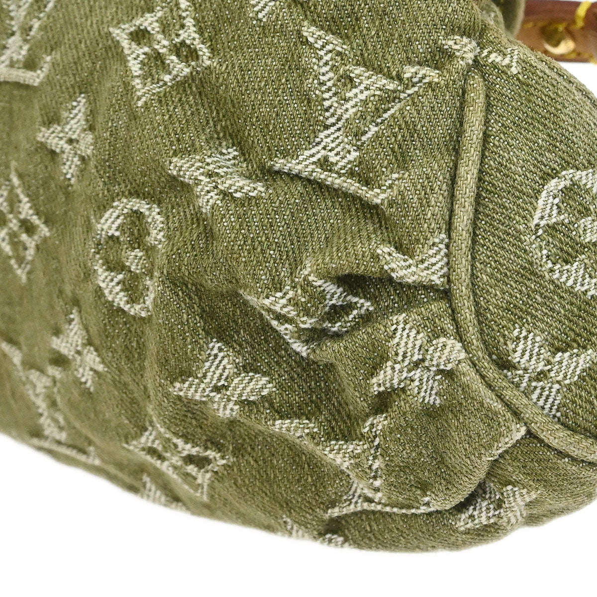 Louis Vuitton 2006 Khaki Monogram Denim Mini Pleaty Handbag M95217