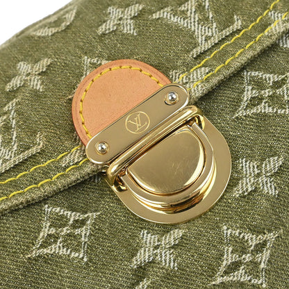 Louis Vuitton 2006 Khaki Monogram Denim Mini Pleaty Handbag M95217