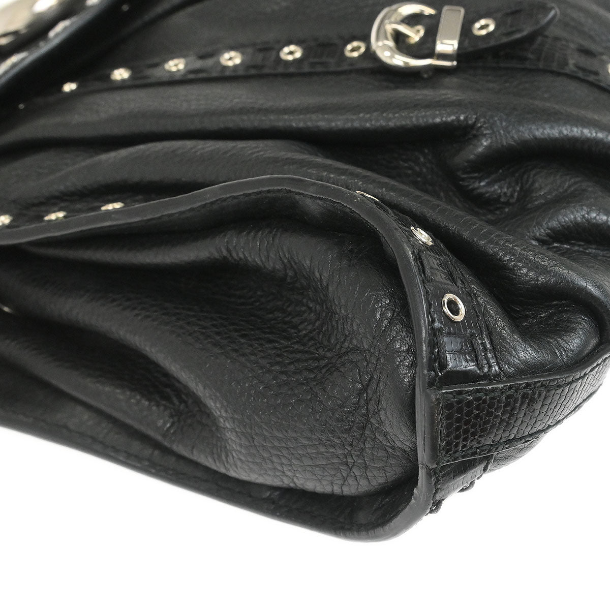 Christian Dior * Black Lizard Savane Chic Handbag