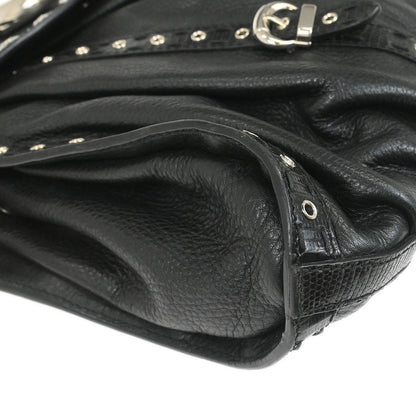 Christian Dior * Black Lizard Savane Chic Handbag
