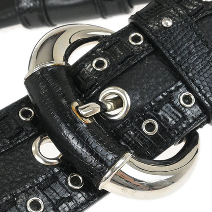 Christian Dior * Black Lizard Savane Chic Handbag