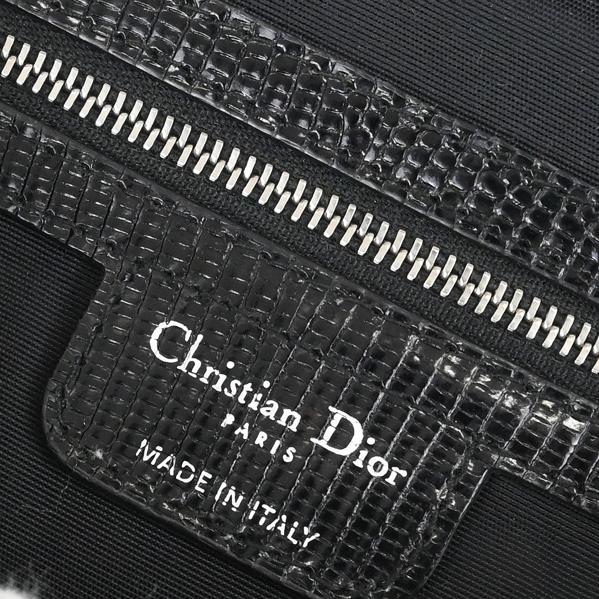 Christian Dior * Black Lizard Savane Chic Handbag