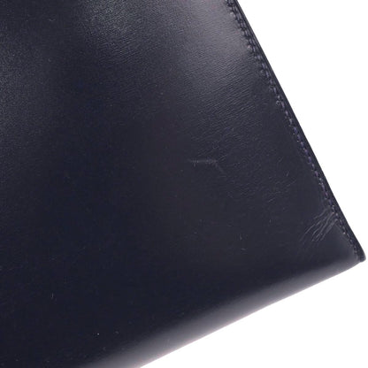 Hermes Navy Box Calf Kelly 32 Sellier 2way Shoulder Handbag