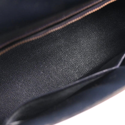 Hermes Navy Box Calf Kelly 32 Sellier 2way Shoulder Handbag