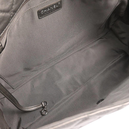 Chanel Silver Lambskin Flap Shoulder Bag