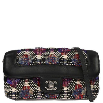 Chanel Black Tweed Lambskin Coco Corset Flap Bag Shoulder Bag