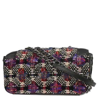 Chanel Black Tweed Lambskin Coco Corset Flap Bag Shoulder Bag