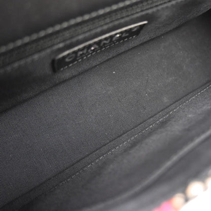 Chanel Black Tweed Lambskin Coco Corset Flap Bag Shoulder Bag