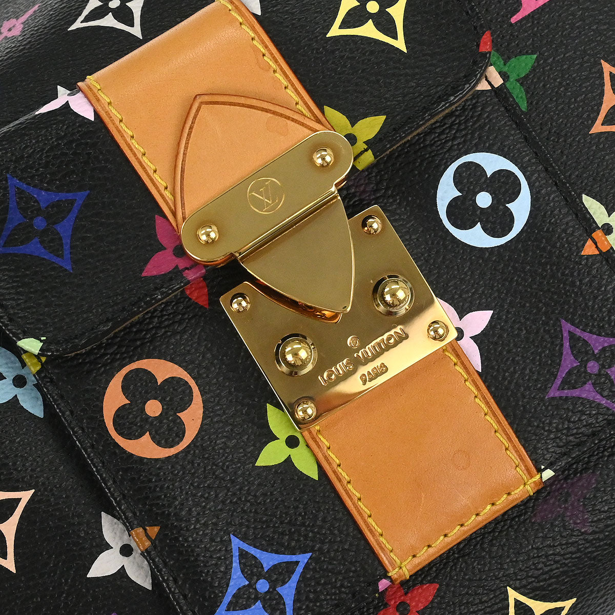 Louis Vuitton 2013 Black Monogram Multicolor Speedy 40 Handbag M93217