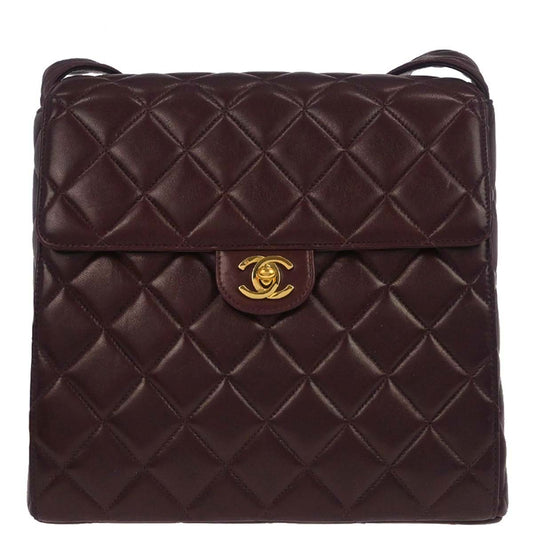 Chanel 1996-1997 Brown Lambskin Shoulder Bag