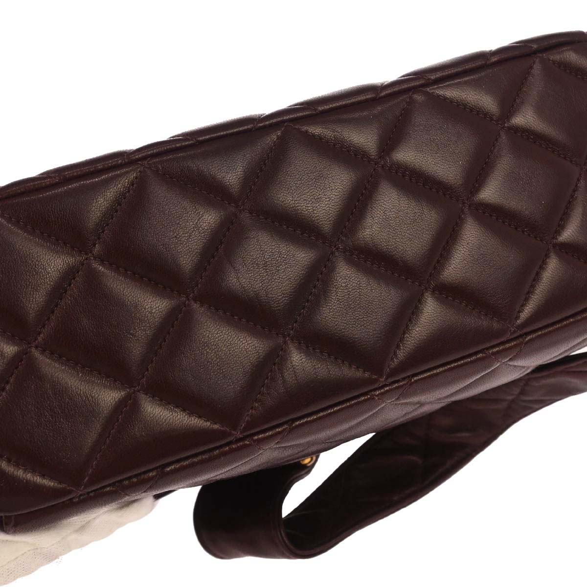 Chanel 1996-1997 Brown Lambskin Shoulder Bag