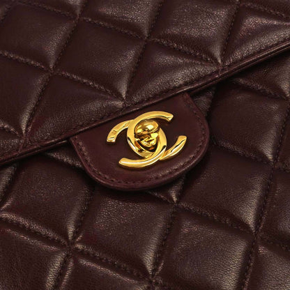 Chanel 1996-1997 Brown Lambskin Shoulder Bag