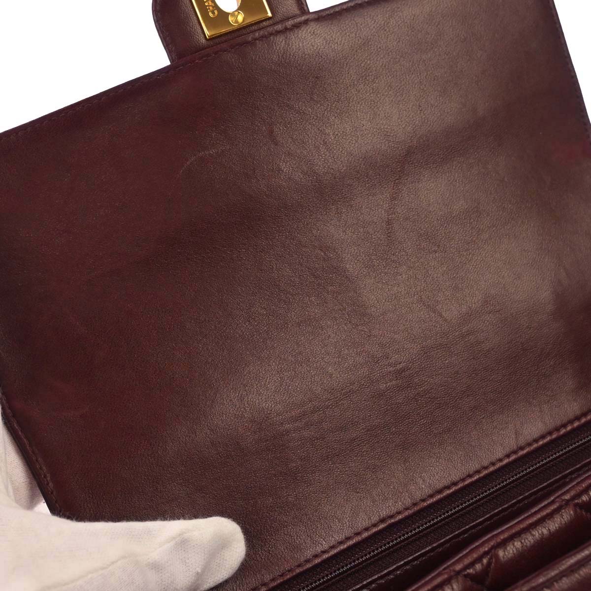 Chanel 1996-1997 Brown Lambskin Shoulder Bag