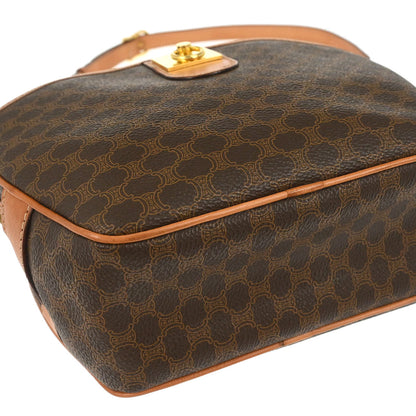 Celine Brown PVC Macadam Shoulder Bag