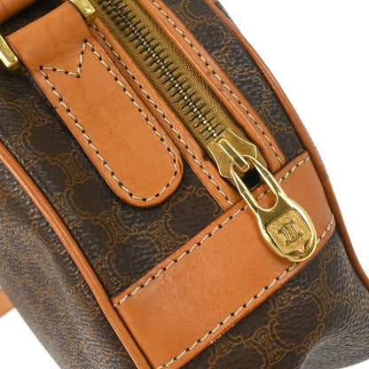 Celine Brown PVC Macadam Shoulder Bag