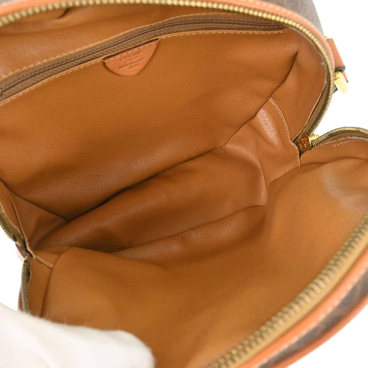 Celine Brown PVC Macadam Shoulder Bag