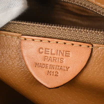 Celine Brown PVC Macadam Shoulder Bag