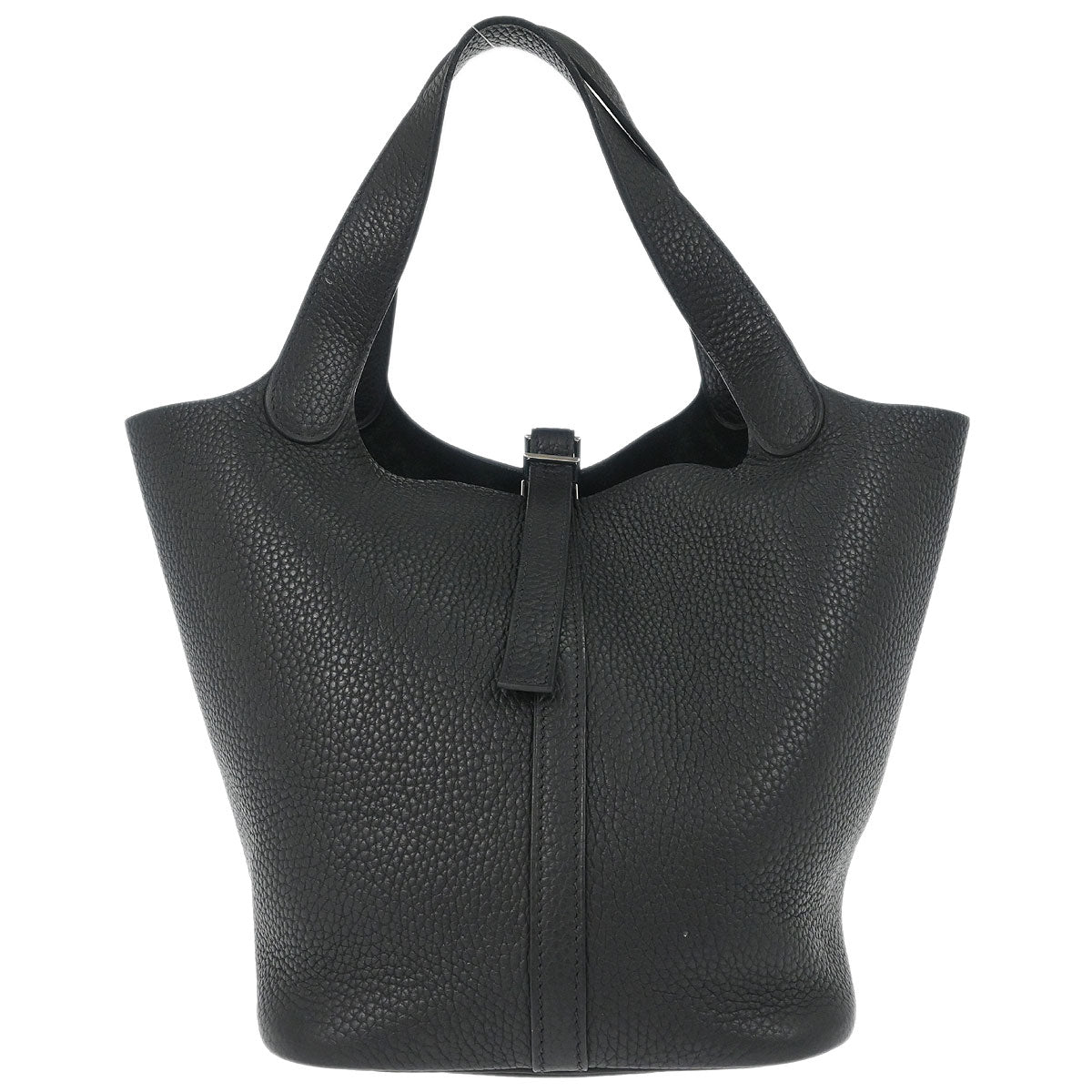 Hermes Black Taurillon Clemence Picotin 22 MM Handbag