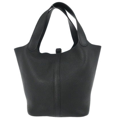 Hermes Black Taurillon Clemence Picotin 22 MM Handbag