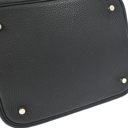 Hermes Black Taurillon Clemence Picotin 22 MM Handbag