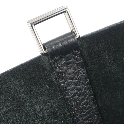 Hermes Black Taurillon Clemence Picotin 22 MM Handbag