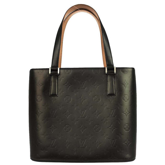 Louis Vuitton 2003 Black Monogram Mat Stockton Tote Handbag M55112