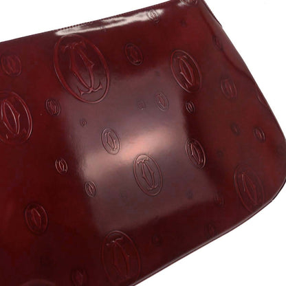 Cartier Bordeaux Patent Leather Happy Birthday Shoulder Bag