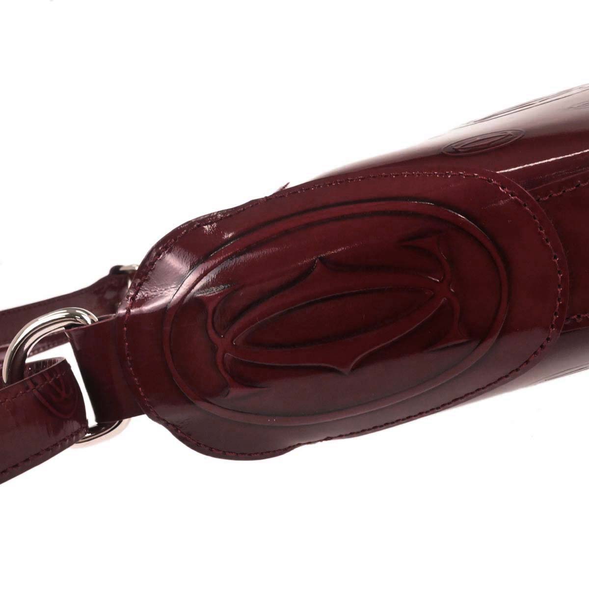 Cartier Bordeaux Patent Leather Happy Birthday Shoulder Bag