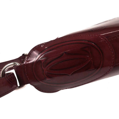 Cartier Bordeaux Patent Leather Happy Birthday Shoulder Bag