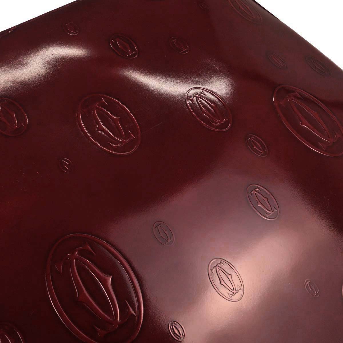 Cartier Bordeaux Patent Leather Happy Birthday Shoulder Bag