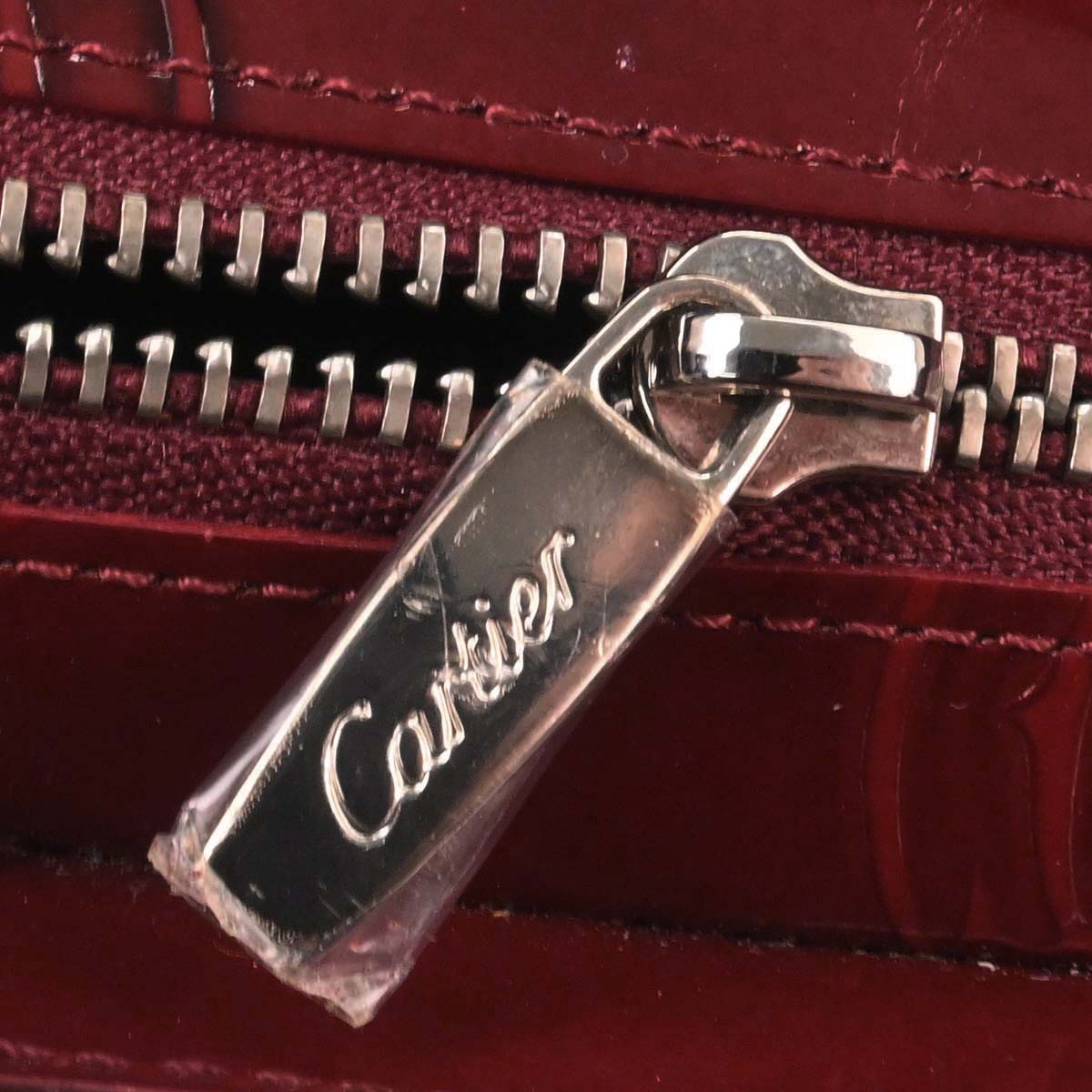 Cartier Bordeaux Patent Leather Happy Birthday Shoulder Bag