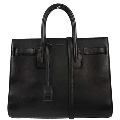 Saint Laurent Black Calfskin Sac de Jour 2way Shoulder Handbag