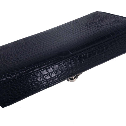 Saint Laurent Navy Embossed Leather Kate Shoulder Bag