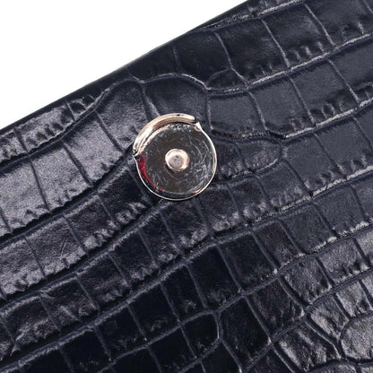 Saint Laurent Navy Embossed Leather Kate Shoulder Bag
