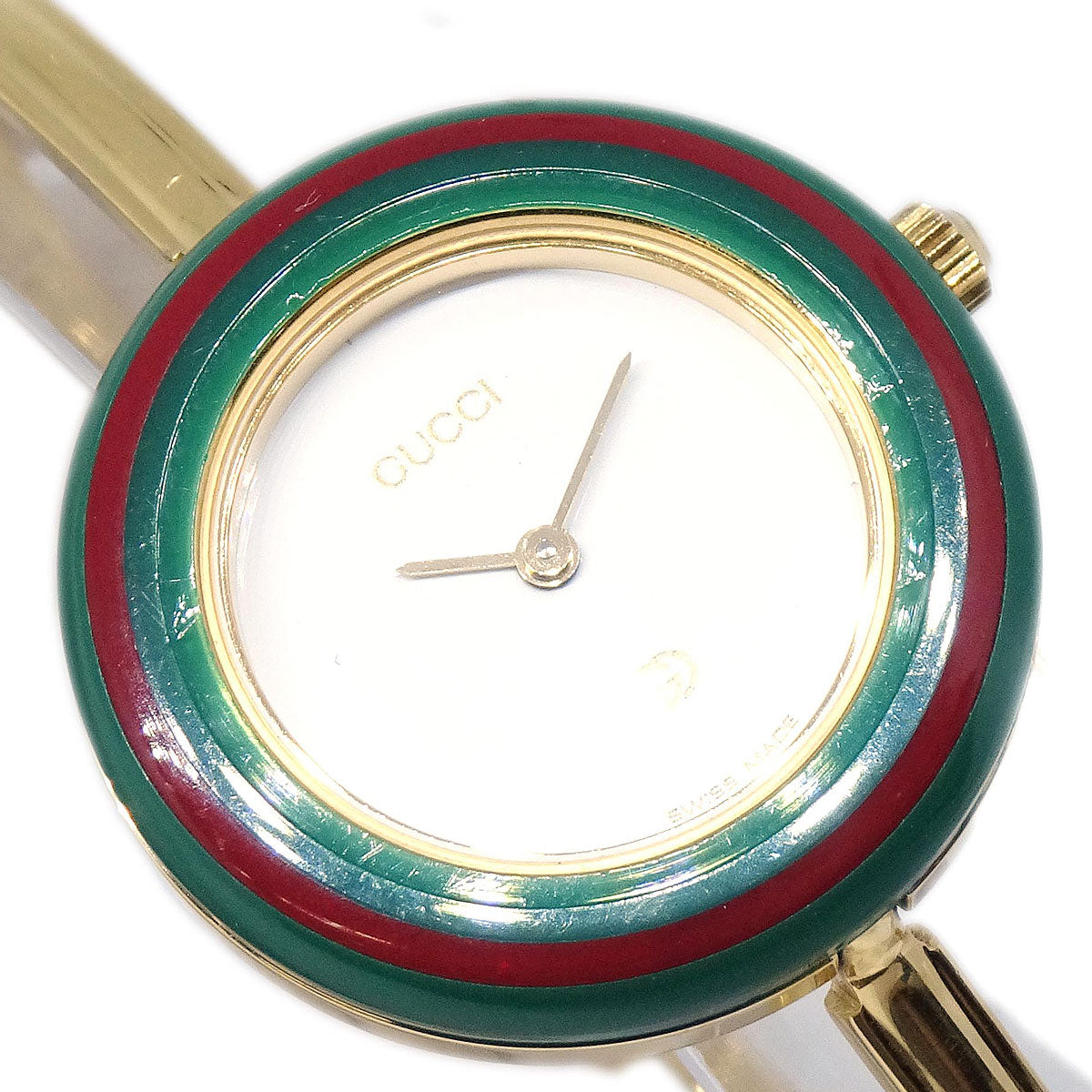 Gucci 11/12 Change Bezel Chameleon Quartz Watch SS