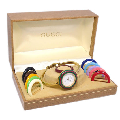 Gucci 1100-L Change Bezel Chameleon Quartz Watch SS