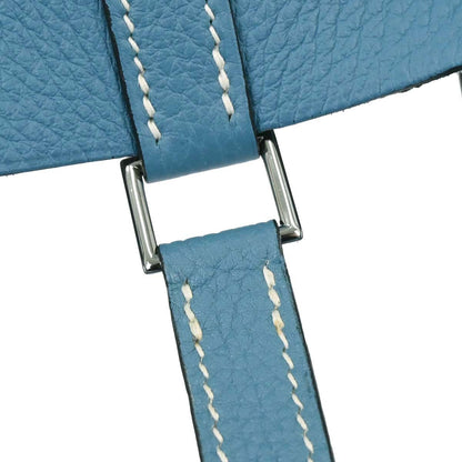 Hermes Blue Jean Taurillon Clemence Picotin Lock 18 PM Handbag