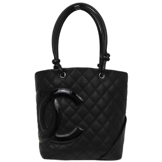 Chanel Black Calfskin Cambon Ligne Tote Handbag
