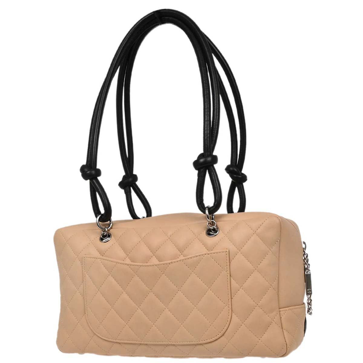 Chanel Beige Calfskin Cambon Ligne Bowling Bag 27