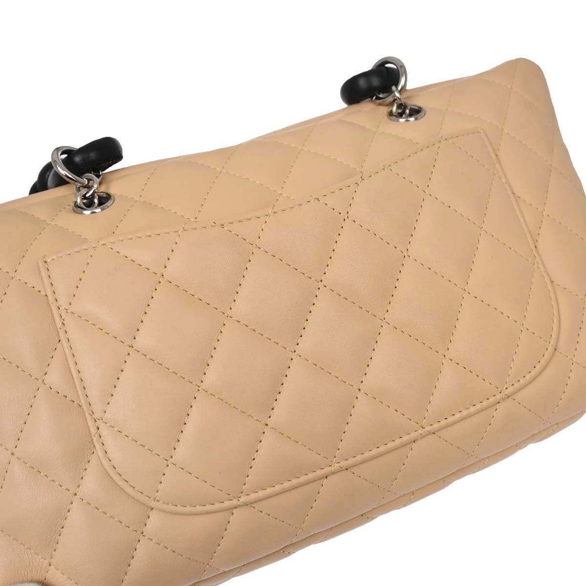 Chanel Beige Calfskin Cambon Ligne Bowling Bag 27