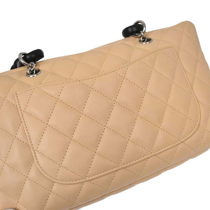 Chanel Beige Calfskin Cambon Ligne Bowling Bag 27